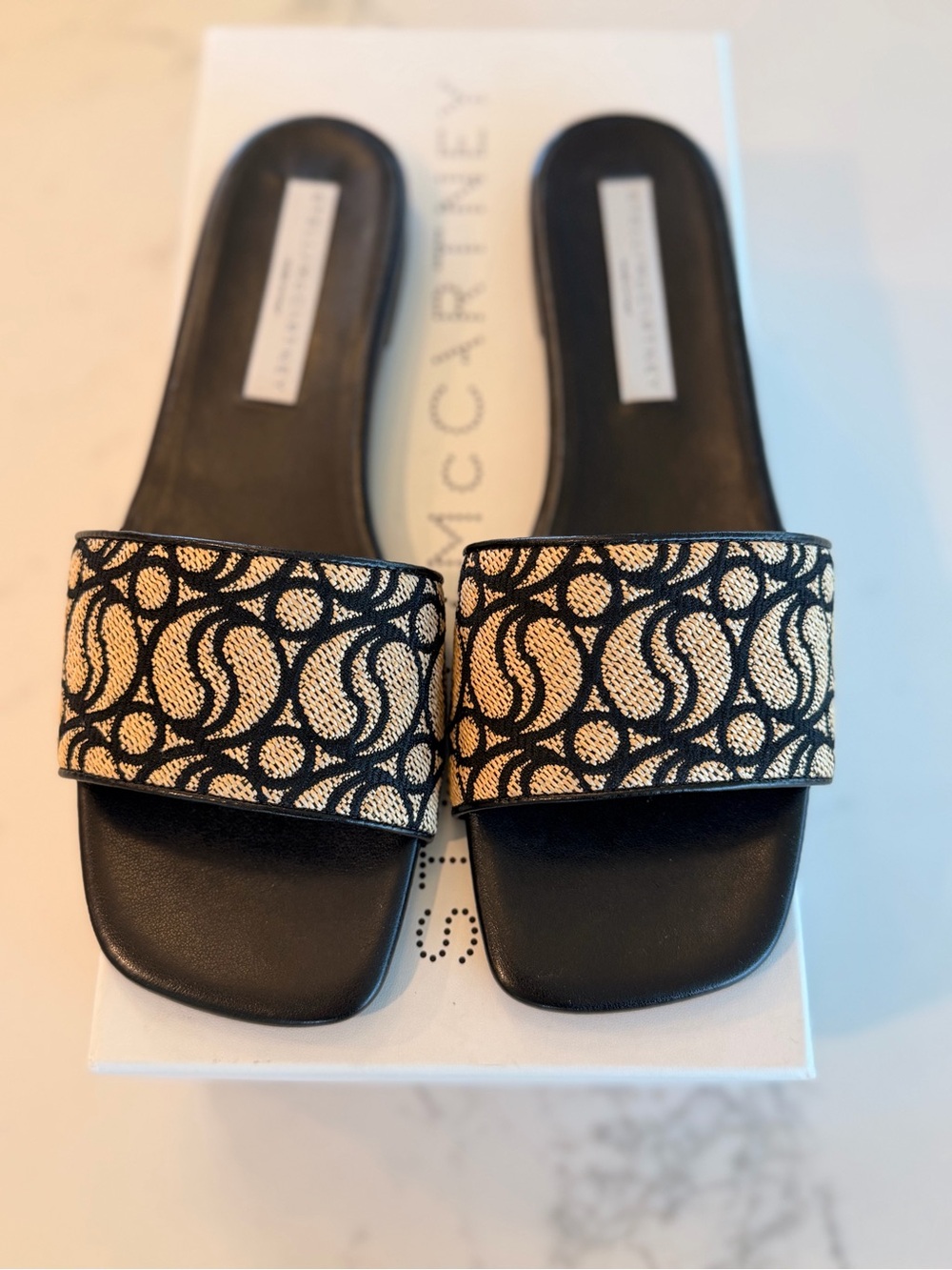 Stella McCartney Jacquard Slides NEW Sz 9